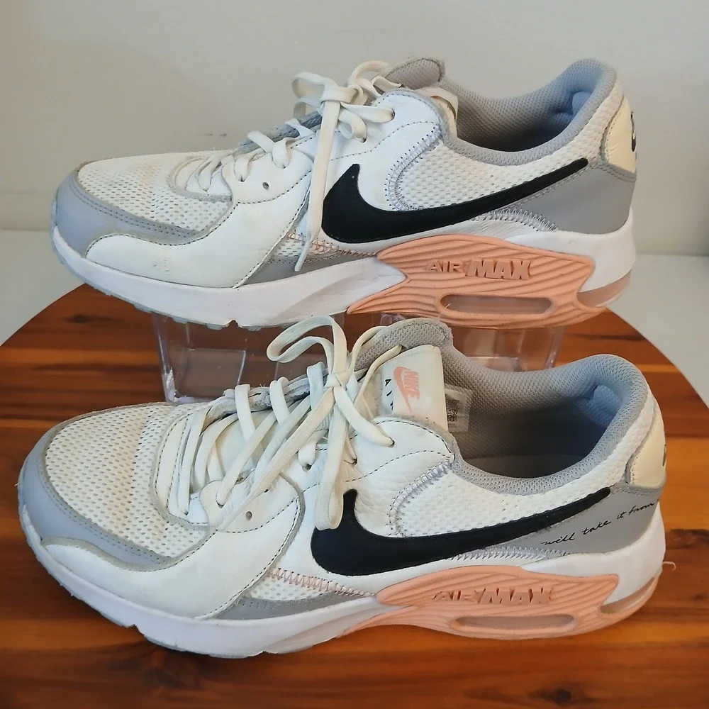 Nike Air Max Excee Womens 11 White Peach Grey Shoes Sneakers DV2189-100